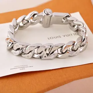 Louis Vuitton चेन लिंक कंगन सिल्वर-टोन मेटल कंगन