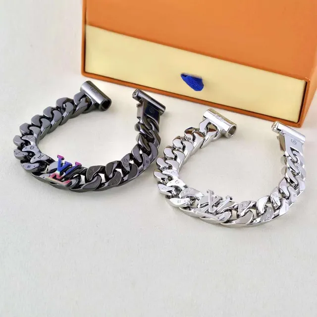 Louis Vuitton Chain Link Bracelet Silver-Tone Metal Bracelet 3