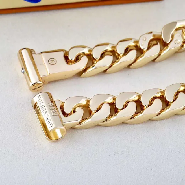 Louis Vuitton Chain Link Bracelet Silver-Tone Metal Bracelet 4