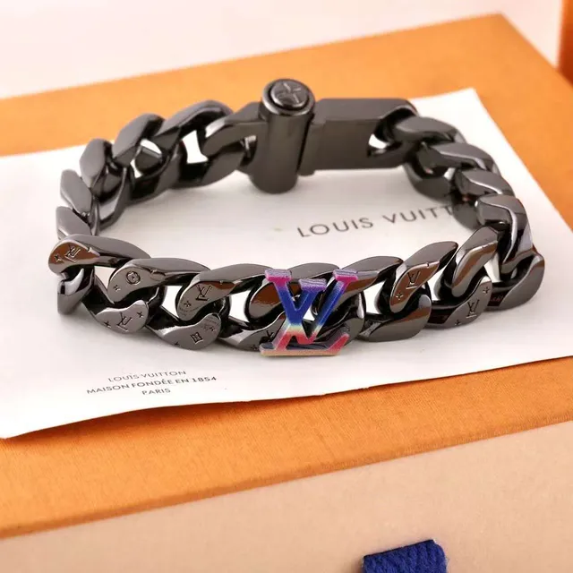 Louis Vuitton Chain Link Bracelet Silver-Tone Metal Bracelet 6