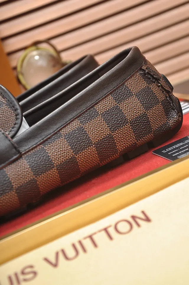 Louis Vuitton Damier Check Leather Strap Loafers 2