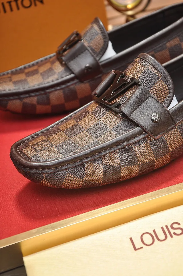 Louis Vuitton Damier Check Leather Strap Loafers 3