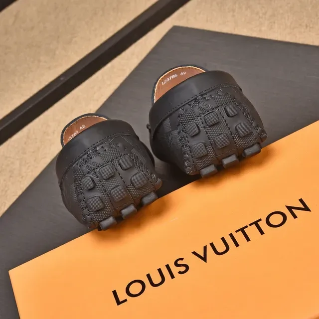 Louis Vuitton Damier Graphite Mocassins Noirs Homme 4