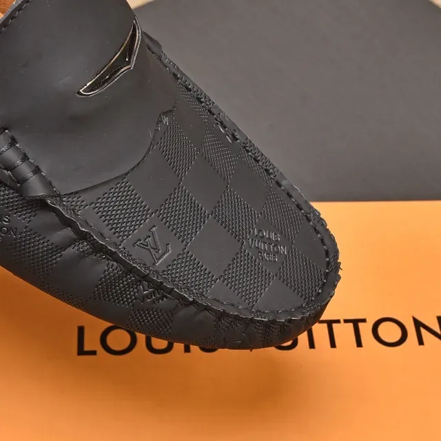 Louis Vuitton Damier Graphite Mocassins Noirs Homme 6