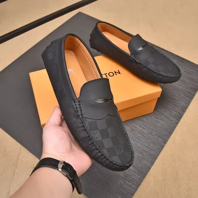 Louis Vuitton Damier Graphite Mocassins Noirs Homme 9