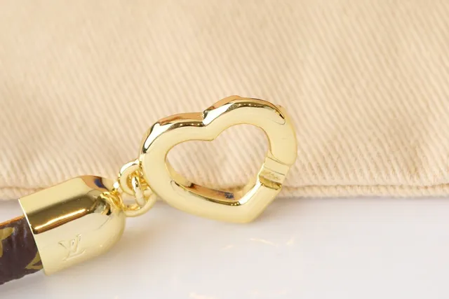 Louis Vuitton Double Heart Braided Monogram Leather Bracelet 2