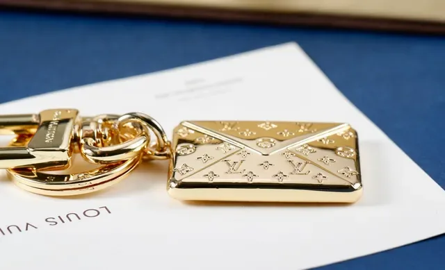 Louis Vuitton Envelope Gold Monogram-Engraved Bracelet 2