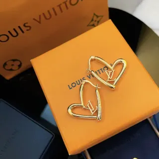 Louis Vuitton أقراط حلقانية على شكل قلب بمونوغرام