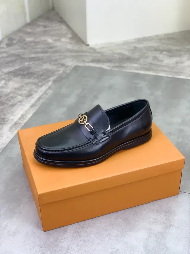 Louis Vuitton Horsebit 1955 Loafer de couro preto 4