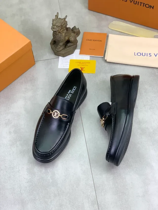 Louis Vuitton Horsebit 1955 Loafer de couro preto 5