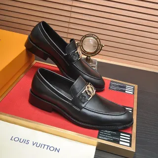 Louis Vuitton Horsebit 1955 কালো চামড়ার লুফার