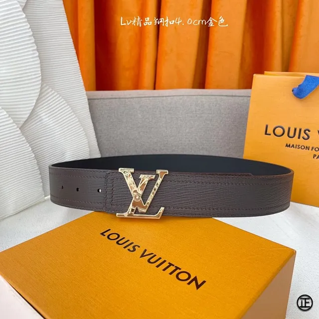 Louis Vuitton Initiales काला चांदी टेक्स्चर्ड लेदर बेल्ट 2