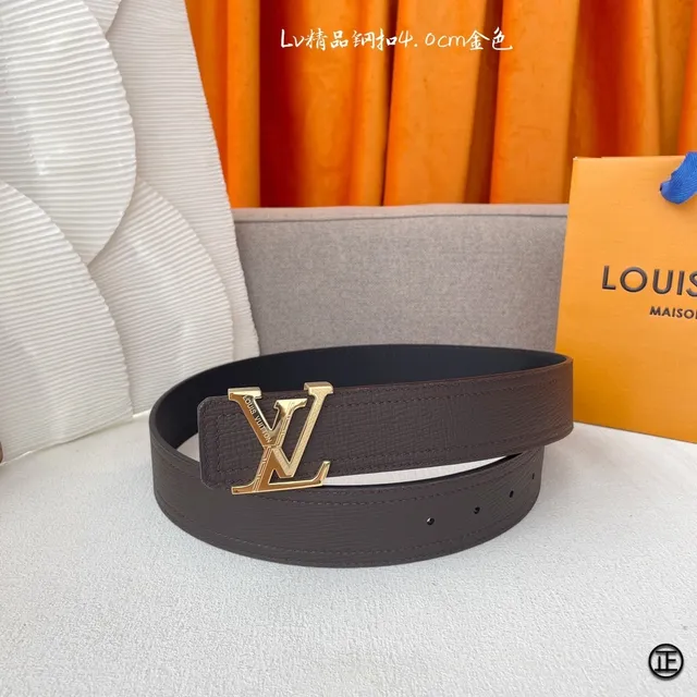 Louis Vuitton Initiales काला चांदी टेक्स्चर्ड लेदर बेल्ट 7