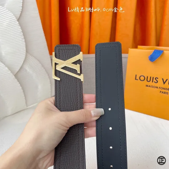 Louis Vuitton Initiales काला चांदी टेक्स्चर्ड लेदर बेल्ट 9