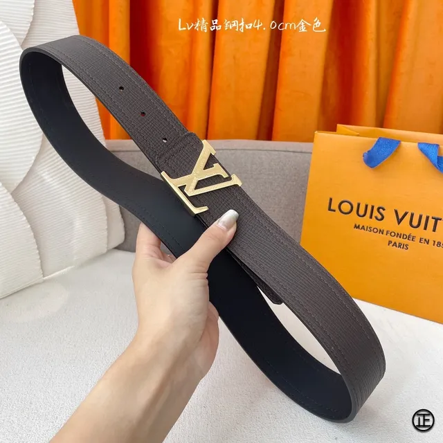 Louis Vuitton Initiales काला चांदी टेक्स्चर्ड लेदर बेल्ट 10