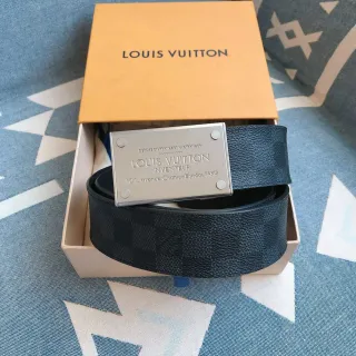 Louis Vuitton Inventeur Damier Graphite cinto de couro