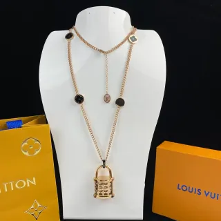Louis Vuitton Lock Me Floral Padlock Cadena Multicapa Collar