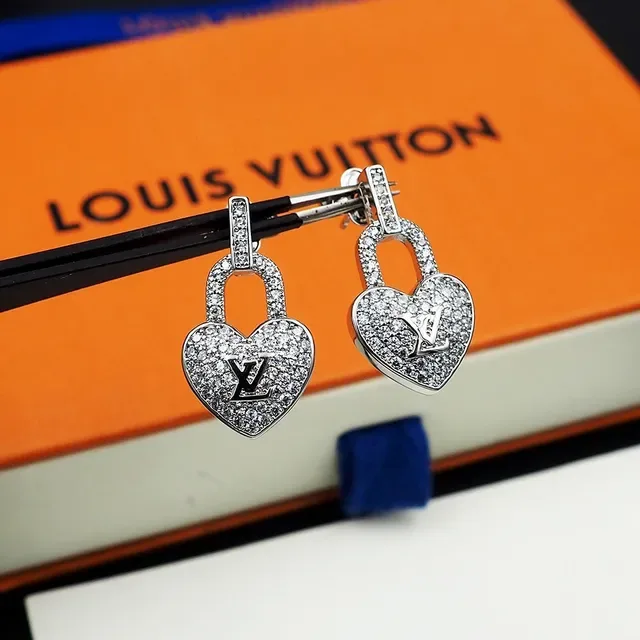 Louis Vuitton Lockit Heart Padlock Pavé Crystal Earrings 4