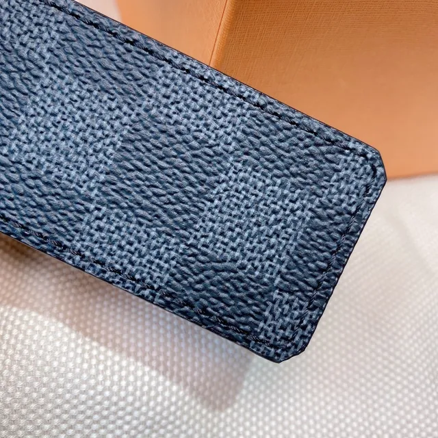 Louis Vuitton LV Belt Damier Graphite Leather Belt 2