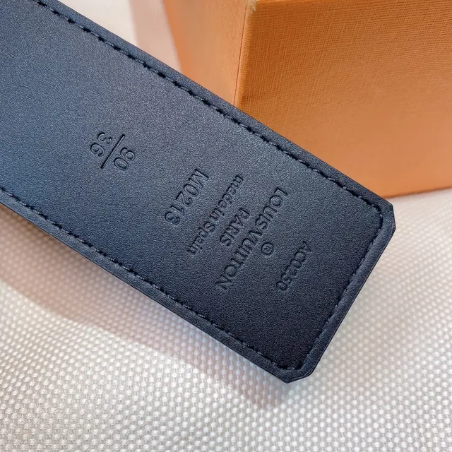 Louis Vuitton LV Belt Damier Graphite Leather Belt 3