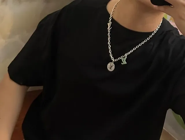 Louis Vuitton LV Chain Silver Multi-Charm Necklace 2