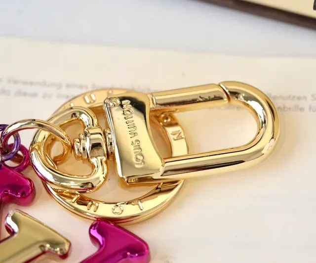 Louis Vuitton LV Flower Gold Purple Metallic Enamel Jewelry 6