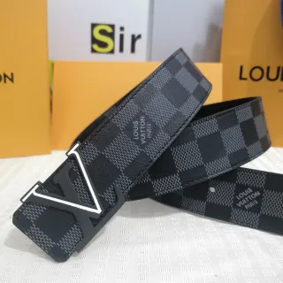 Louis Vuitton LV Initiales Damier Graphite Leather Belt