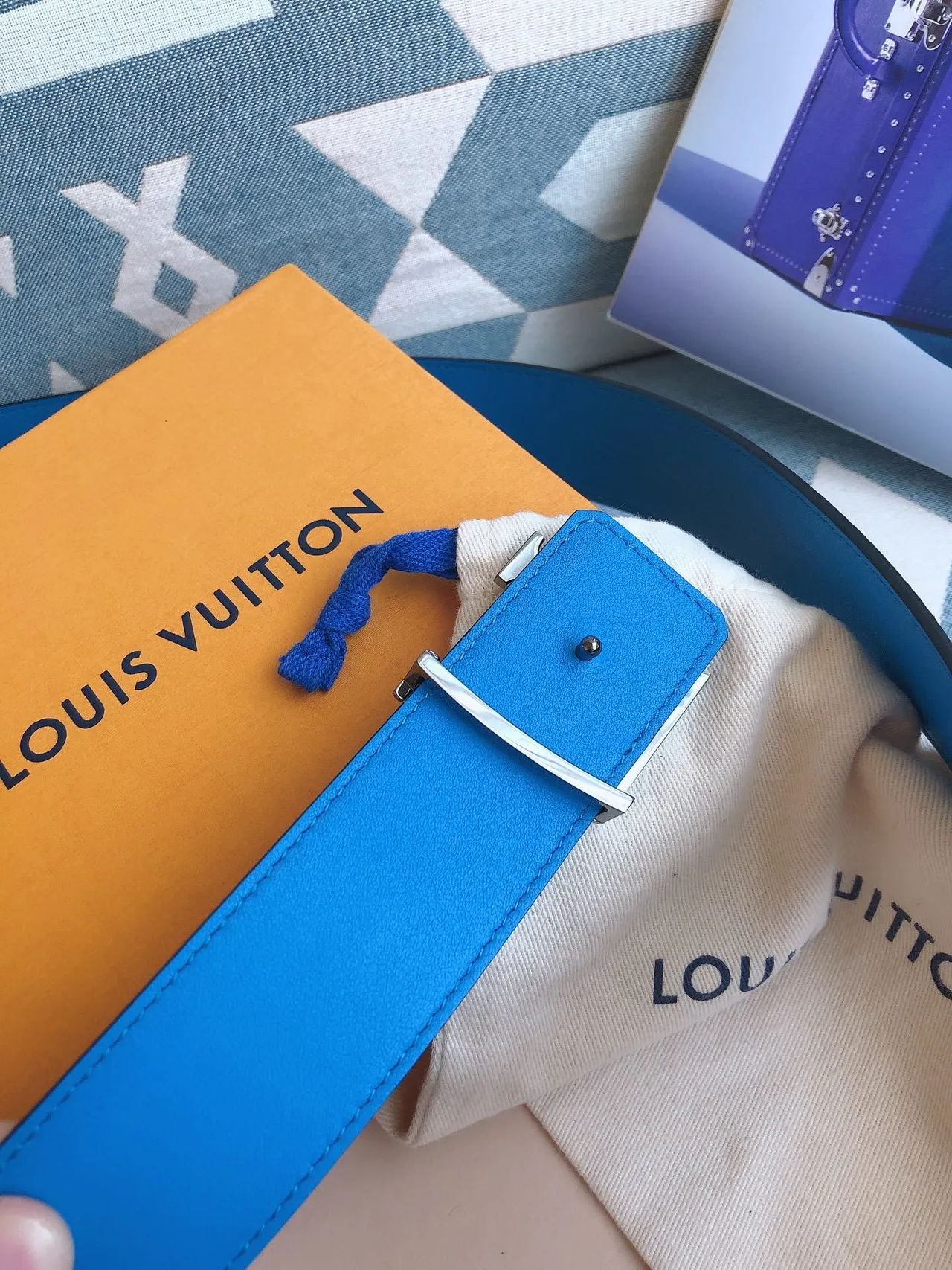 Louis Vuitton LV Initiales বিপরীতমুখী মনোগ্রাম চামড়ার বেল্ট 7
