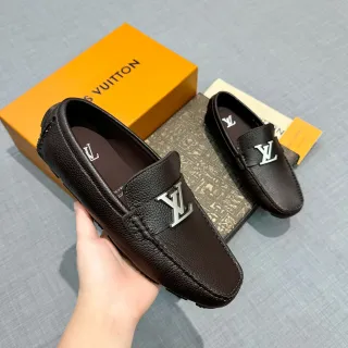 Louis Vuitton LV লোফার বাদামি দানেদানে চামড়ার লোফার