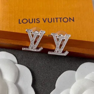 Brincos Louis Vuitton LV Monogram Pavé Crystal