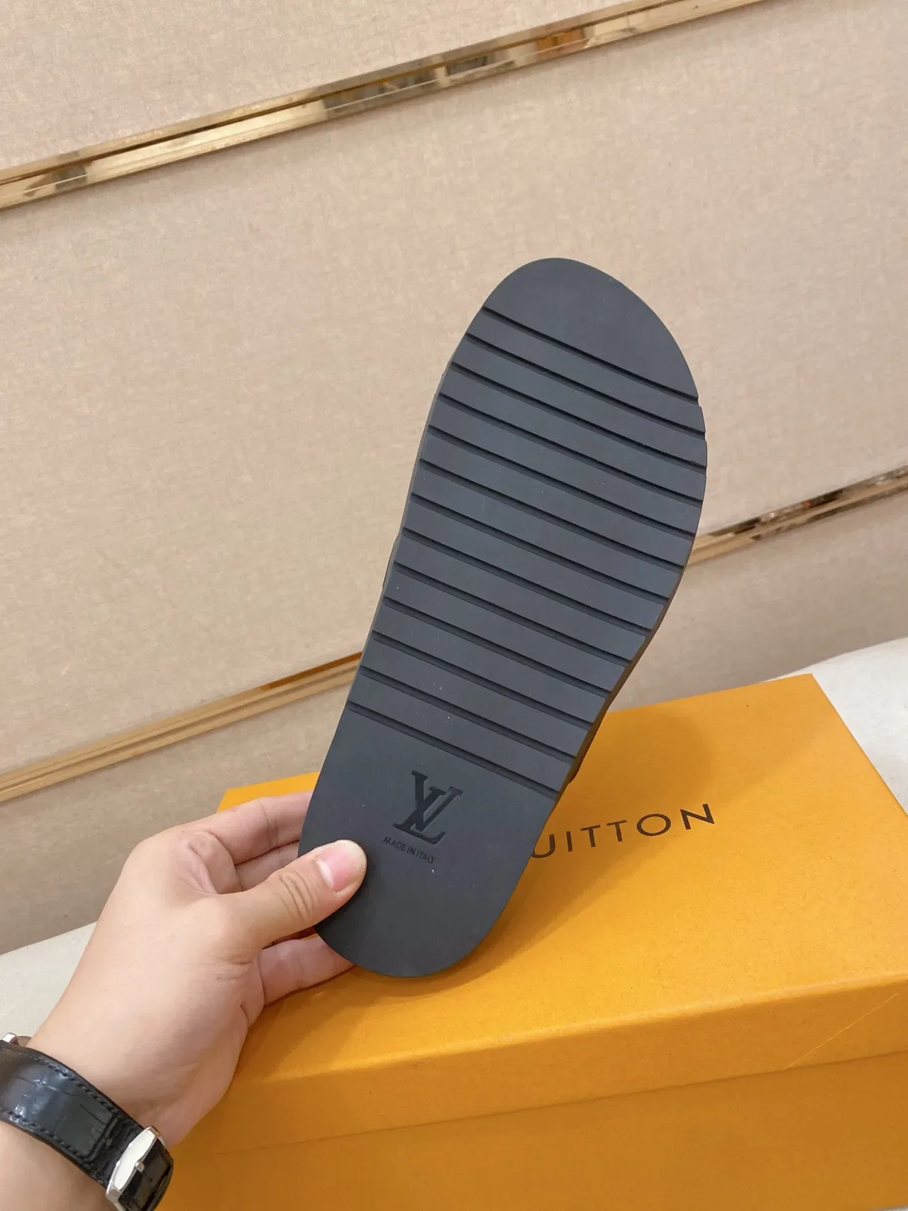 Louis Vuitton LV Slide Monogram Black Gray Slippers 2