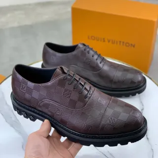 Louis Vuitton LV Trail भूरा Damier Cap-Toe Oxford Shoes