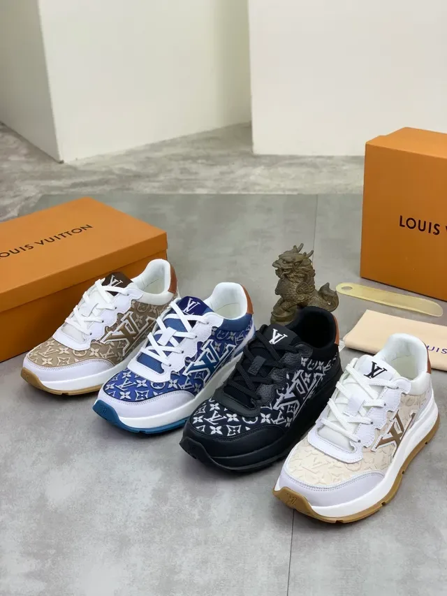 Louis Vuitton LV Trainer Beige White Monogram Canvas Layered Midsole Lifestyle Sneakers 2