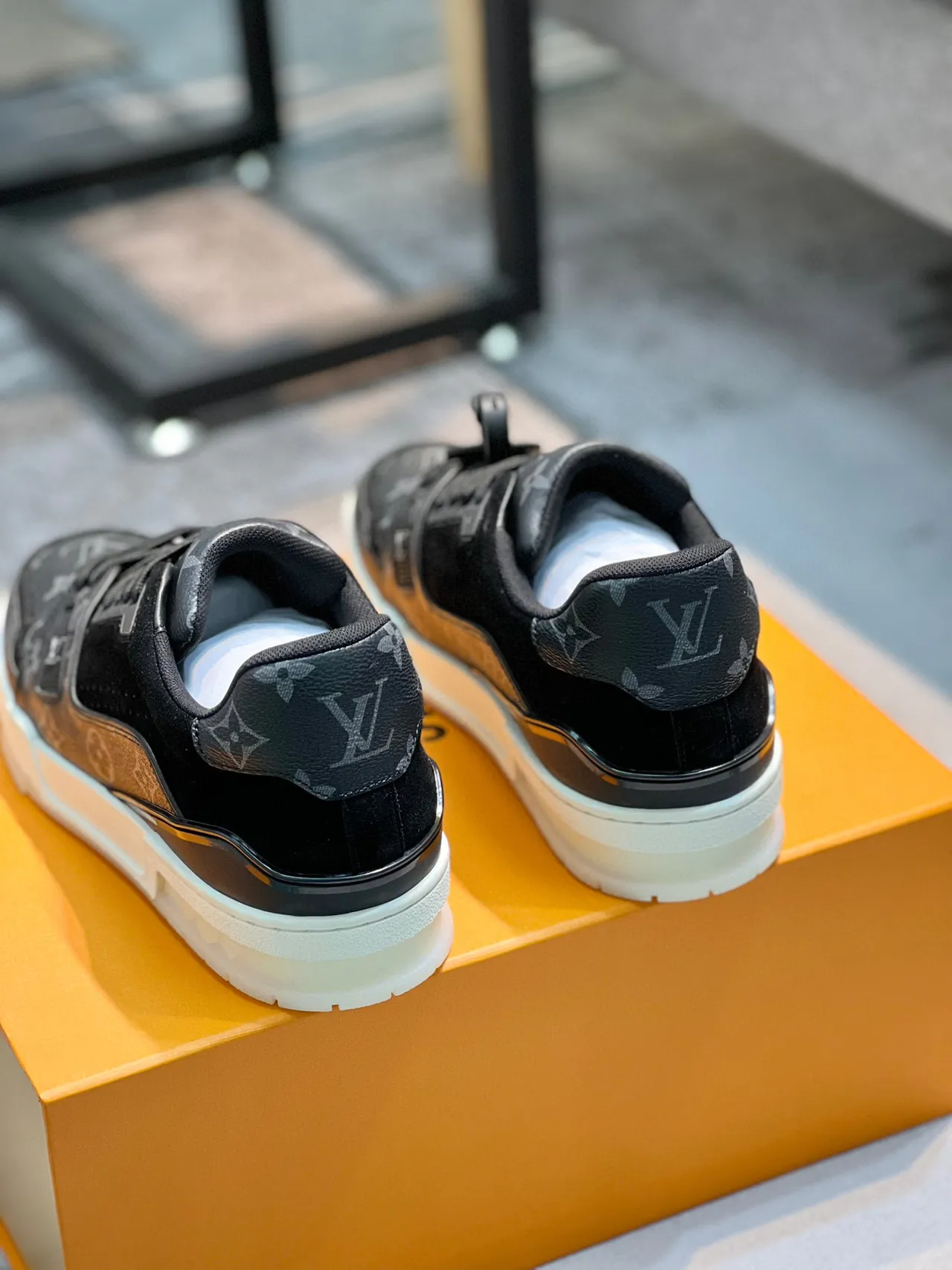 Louis Vuitton LV Trainer Black Monogram Lifestyle Sneakers 2