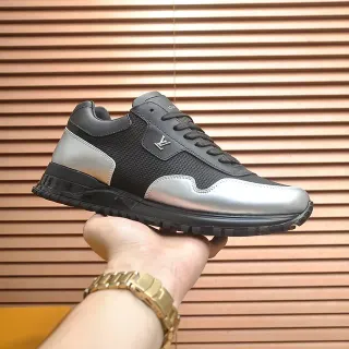 Louis Vuitton LV Trainer Sneakers Lifestyle Negro Plata Low-Top Material Mixto