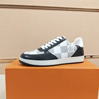 Louis Vuitton LV Trainer Zapatillas Negros y Blancos Low-Top Patrón Checkerboard Damier Estilo de Vida