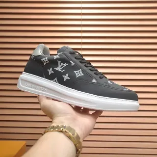 Louis Vuitton LV Trainer Negro Blanco Monograma Impreso Suela Plataforma Lifestyle Sneakers