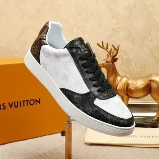 Louis Vuitton LV Trainer 白黑 Monogram 帆布 皮革叠加 生活方式运动鞋
