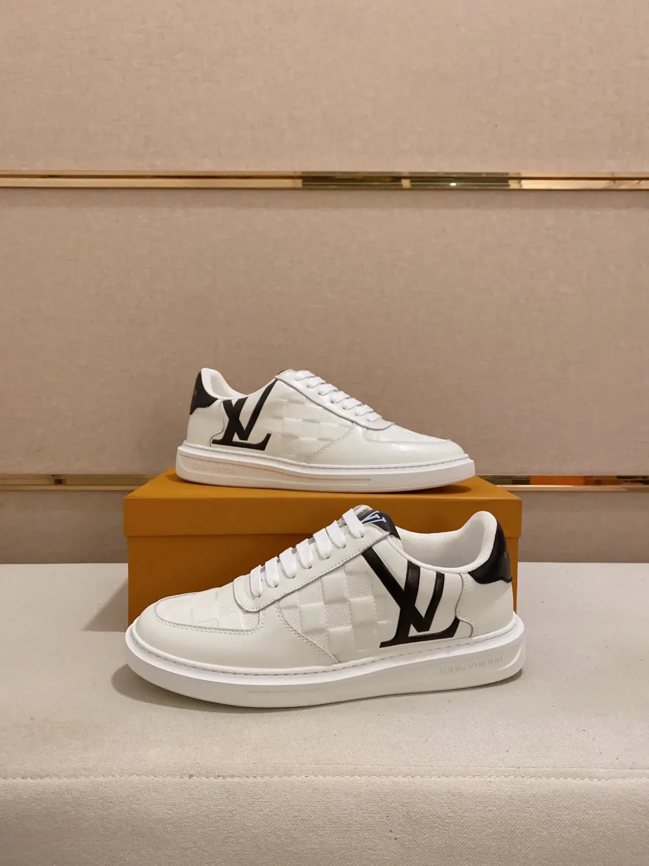 Louis Vuitton LV Trainer White Black Quilted Monogram Canvas Low-Top Lifestyle Sneakers 4