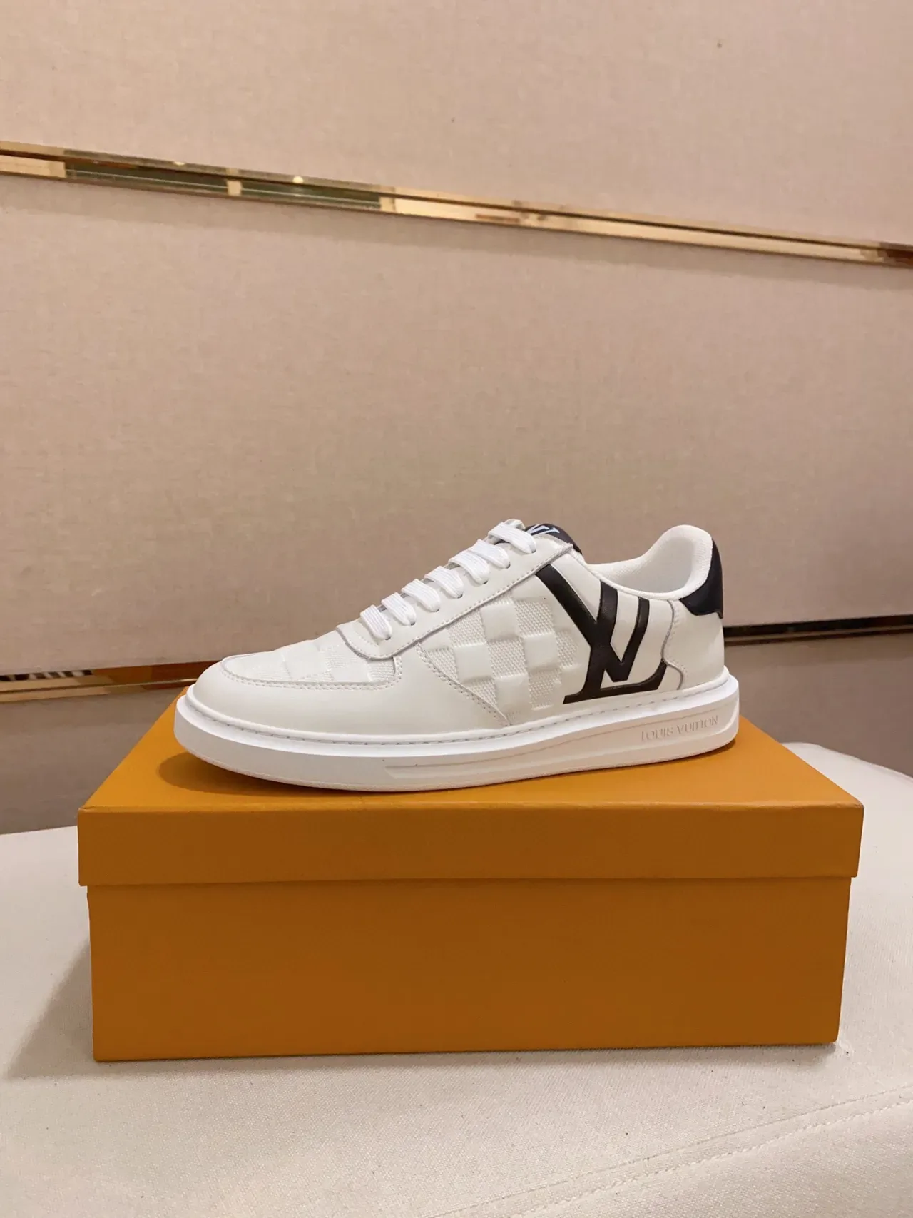 Louis Vuitton LV Trainer White Black Quilted Monogram Canvas Low-Top Lifestyle Sneakers 9