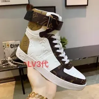 路易威登 LV Trainer 白棕高顶印花帆布生活方式运动鞋
