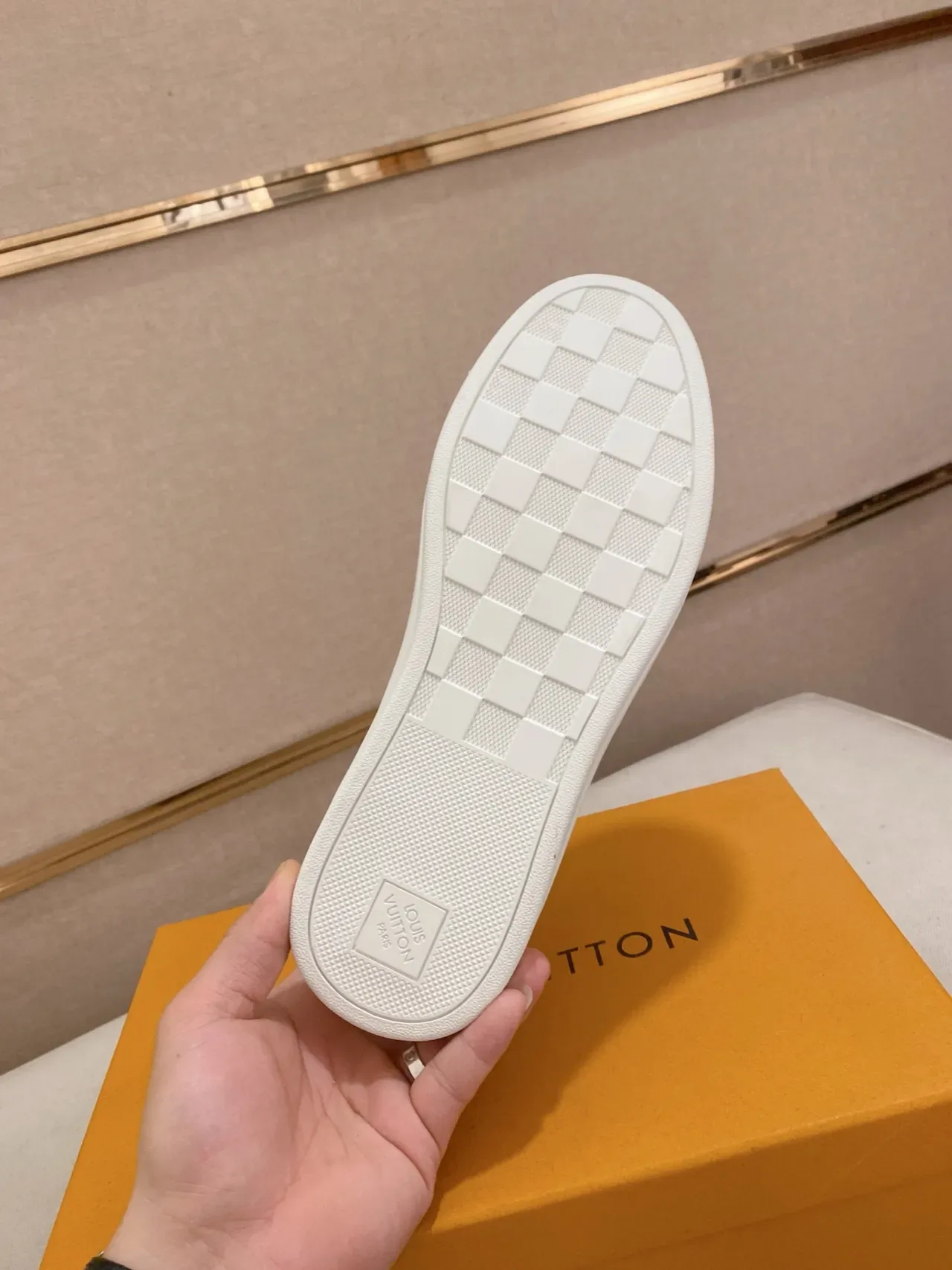 Louis Vuitton LV Trainer White Brown Monogram Canvas And Embossed Leather Paneling Lifestyle Sneakers 2