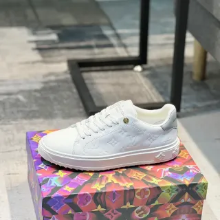 Louis Vuitton LV Trainer Zapatillas Blancas Monograma Embossado Suela Plataforma Lifestyle Sneakers