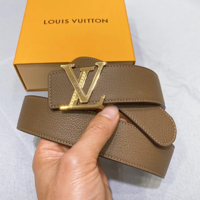 Louis Vuitton LV मरोड़दार पट्टी भूरा कुंदा त्वचा स्वर्णिम बकल त्वचा पट्टी 6