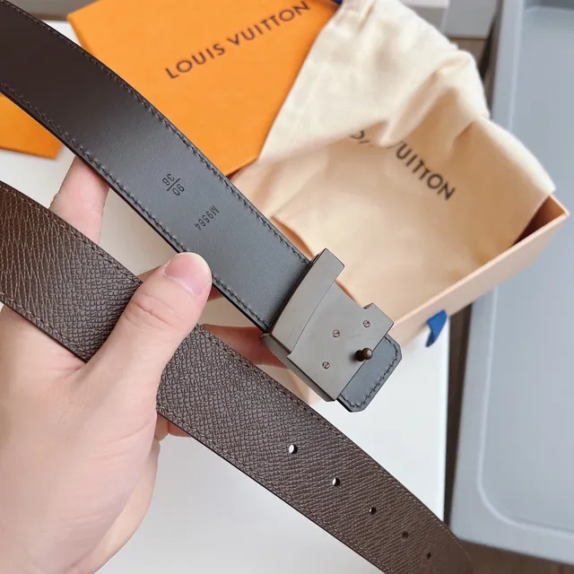 Louis Vuitton LV Twist Brown Black Buckle Epi Textured Leather Belt 5