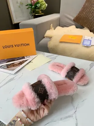 Louis Vuitton মোনোগ্রাম ক্যানভাস গোলাপি শিয়ারলিং বুটি 7