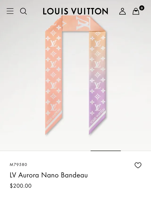 Louis Vuitton Monogram Cachecol de seda laranja rosa 2