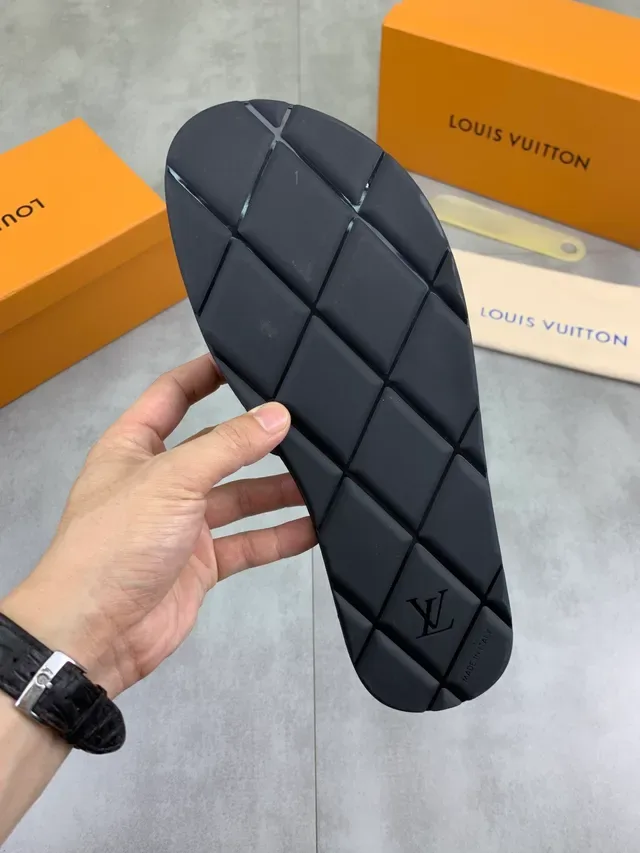 Louis Vuitton Monogram Slide Black Slippers 2