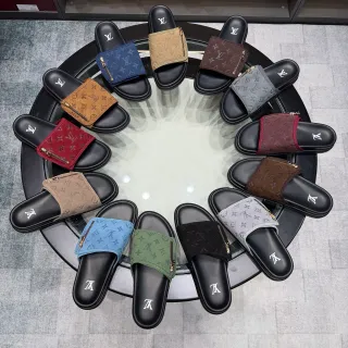 Louis Vuitton Monogram حذاء شرائح مع سحاب