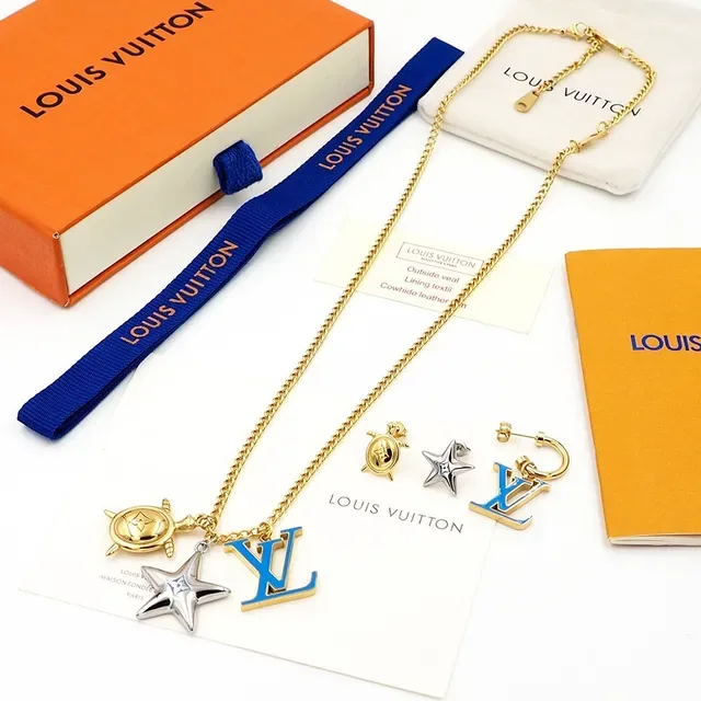Collier Louis Vuitton Multi-Charm Émaillé et Or Ton 2